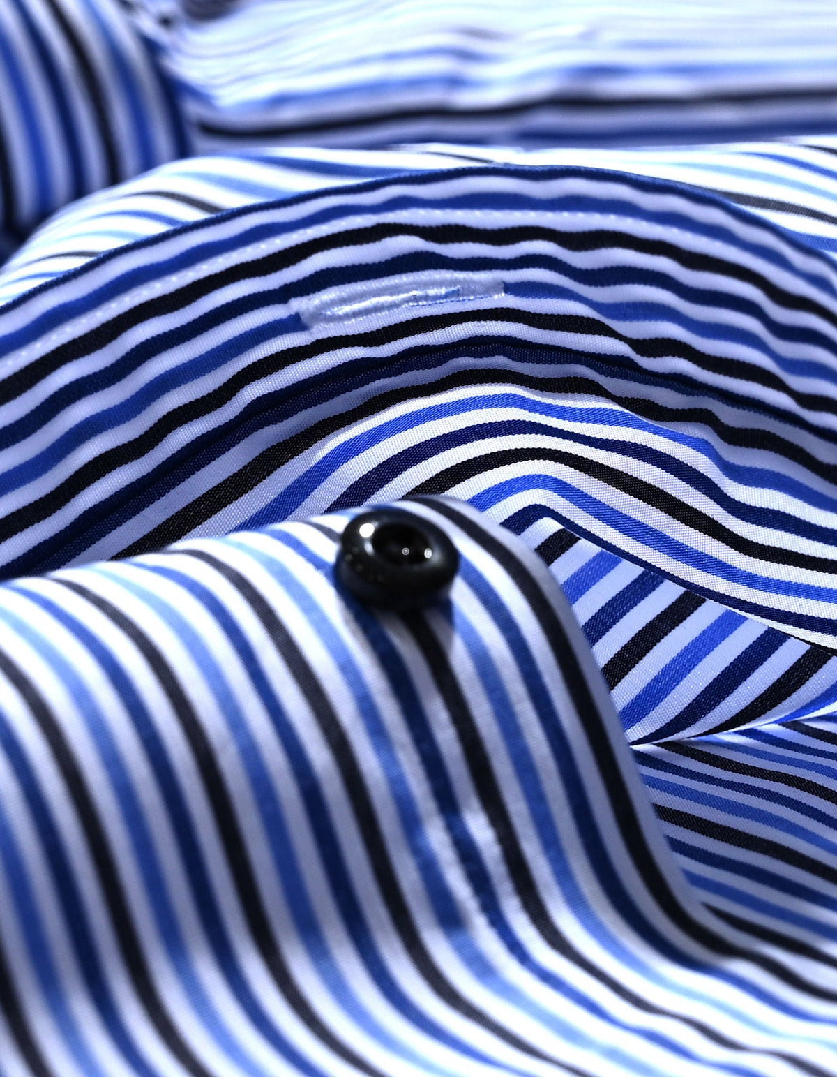 Royal Blue and Navy Striped Formal Shirt