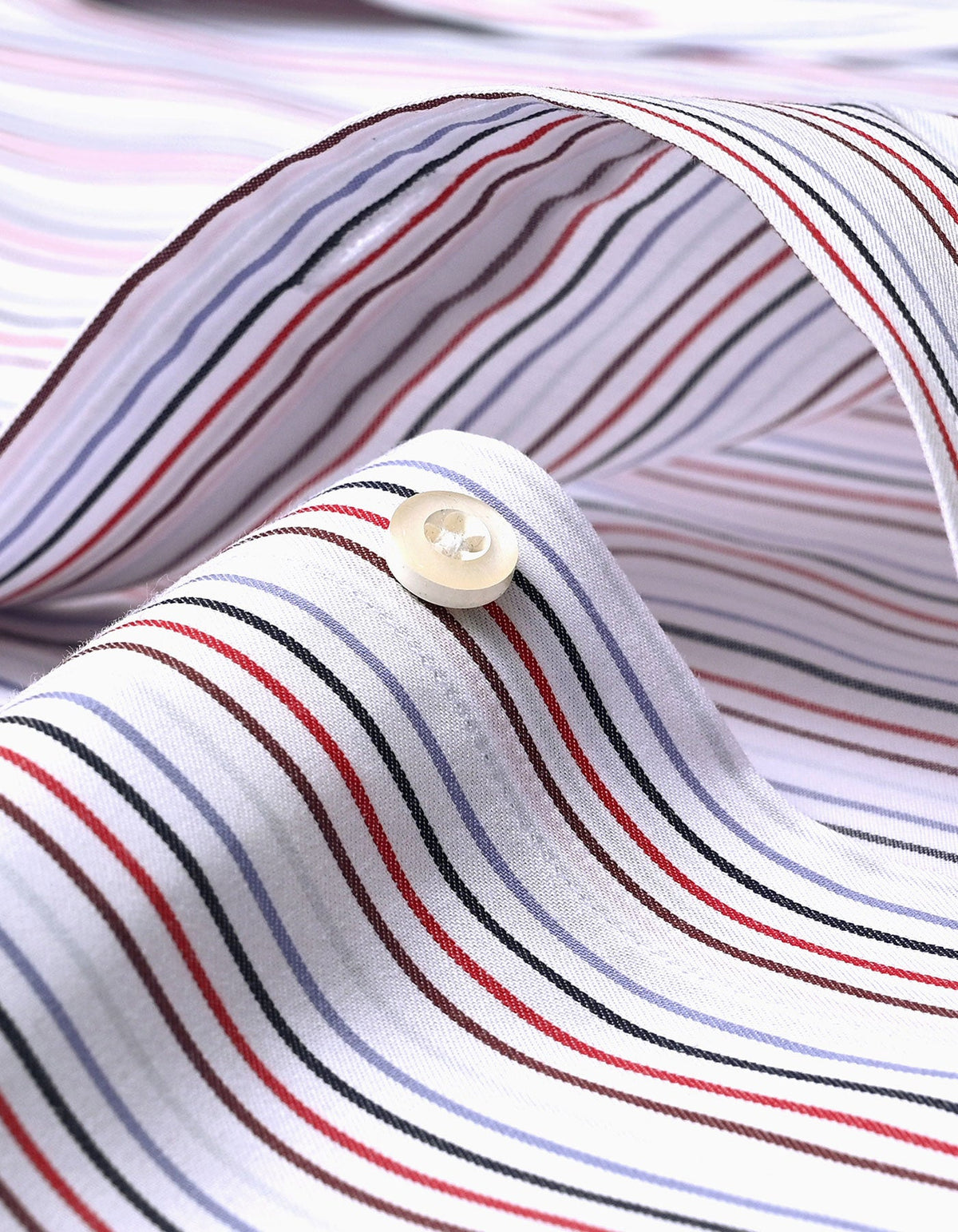 Red Multicolour Stripes Shirt