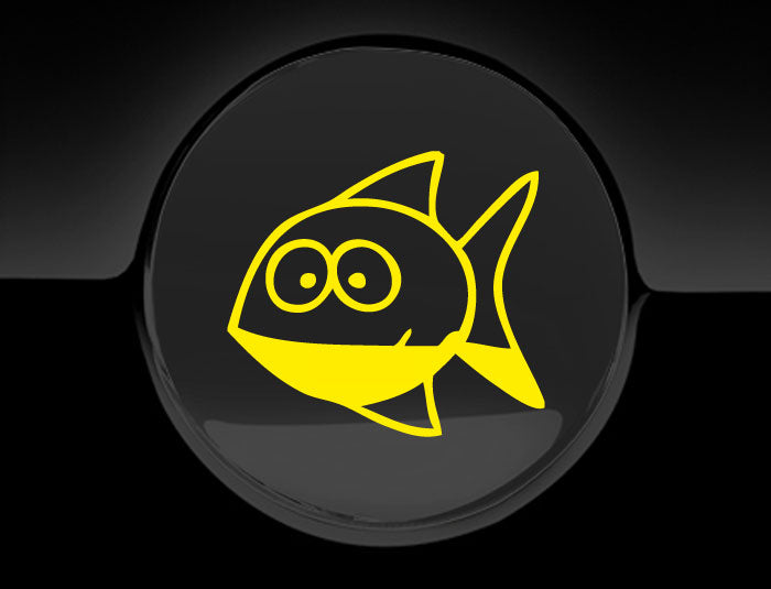 Funny Cartoon Fish Fuel Cap Cover Car Sticker
