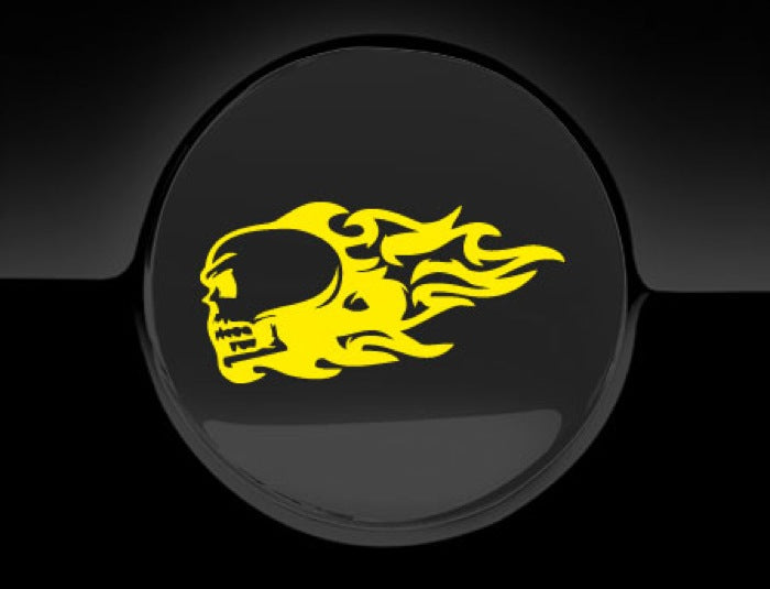Flaming Skull Fuel Cap Cover Car Sticker