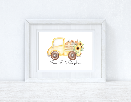 Farm Fresh Pumpkins Autumn Seasonal Wall Home Decor Print