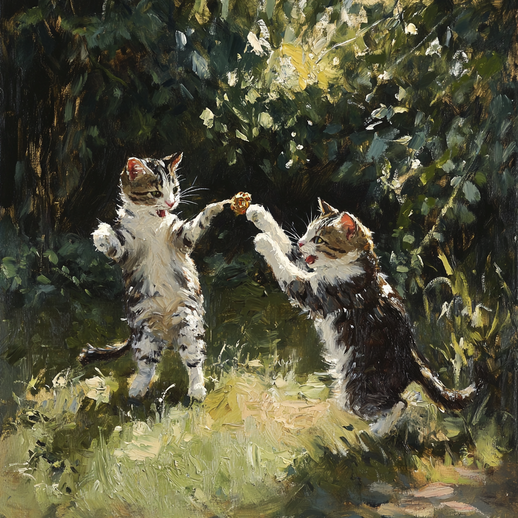 Feline Hunters Canvas