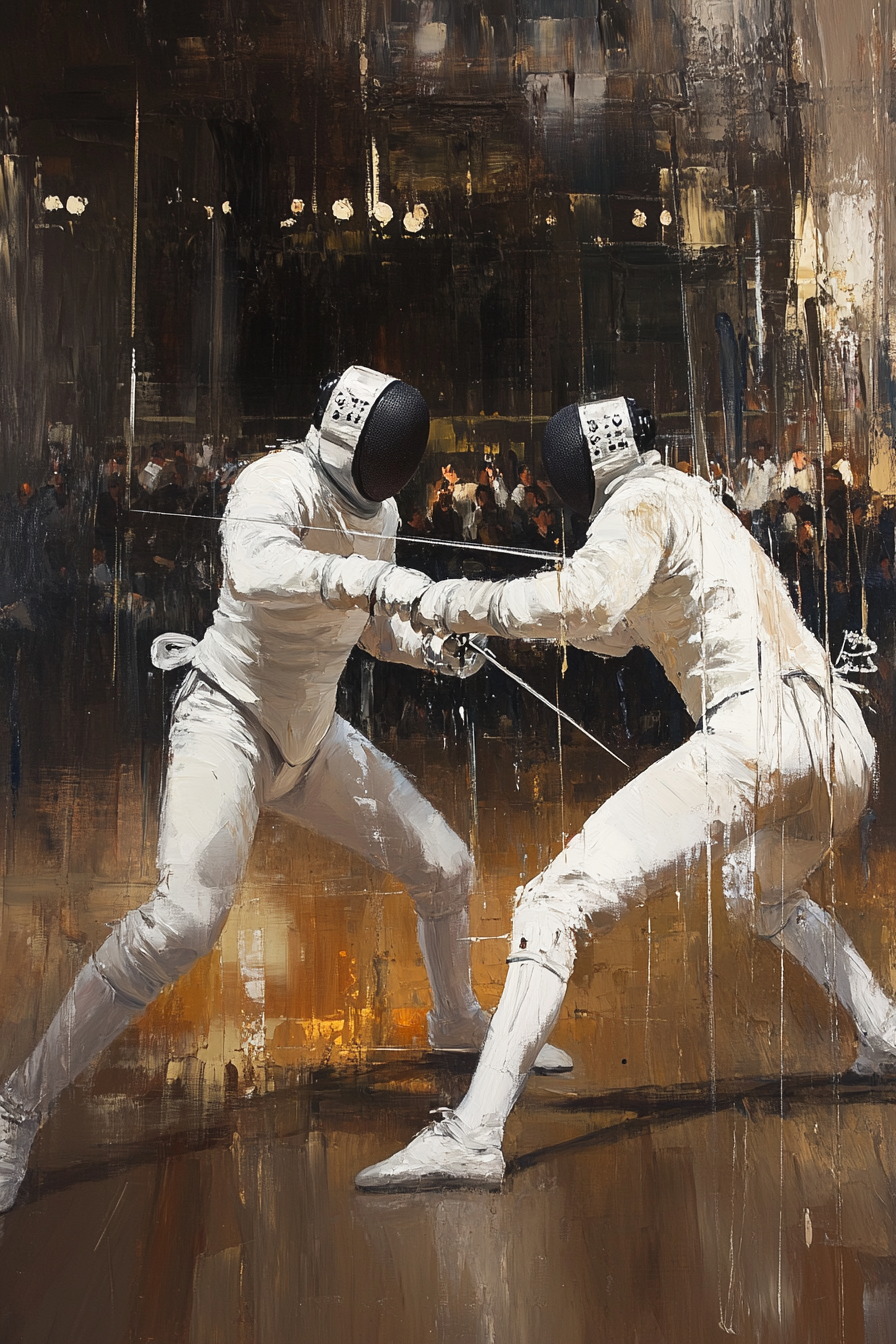 Fencing Duel Canvas