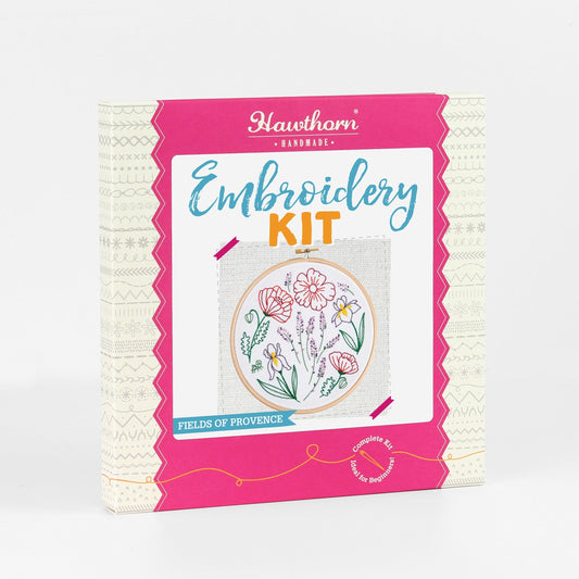 'Fields of Provence' Poppies and Lavender Embroidery Kit