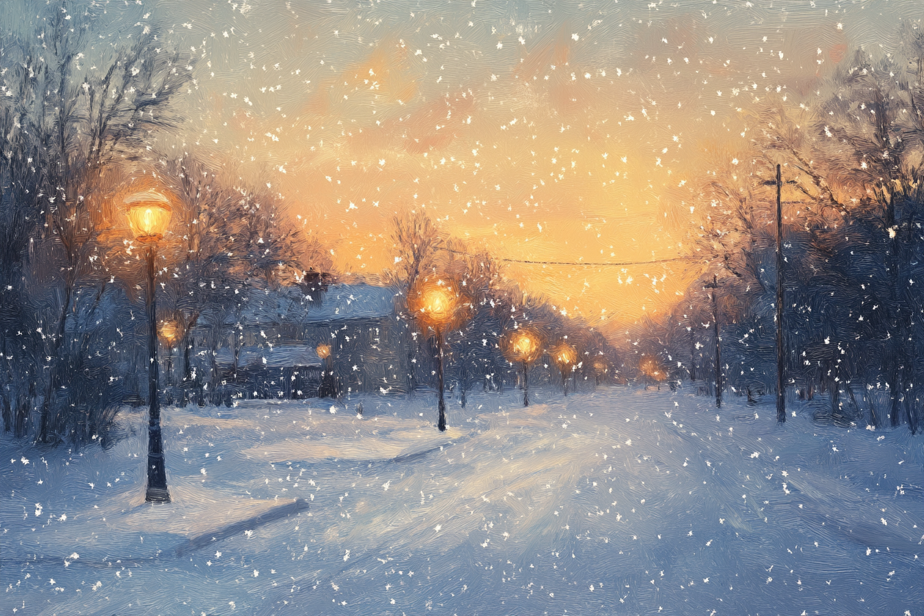 First Snow on Silent Blanket