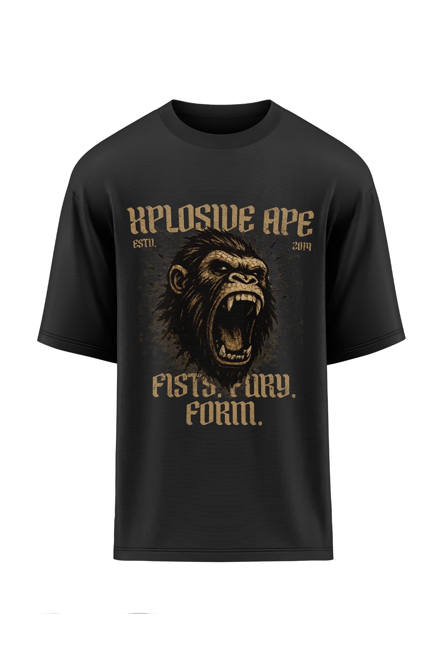 XAPE Fist Fury Oversized Tee - Black