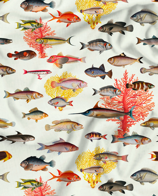 Mens Boxer Shorts - Fish Sand
