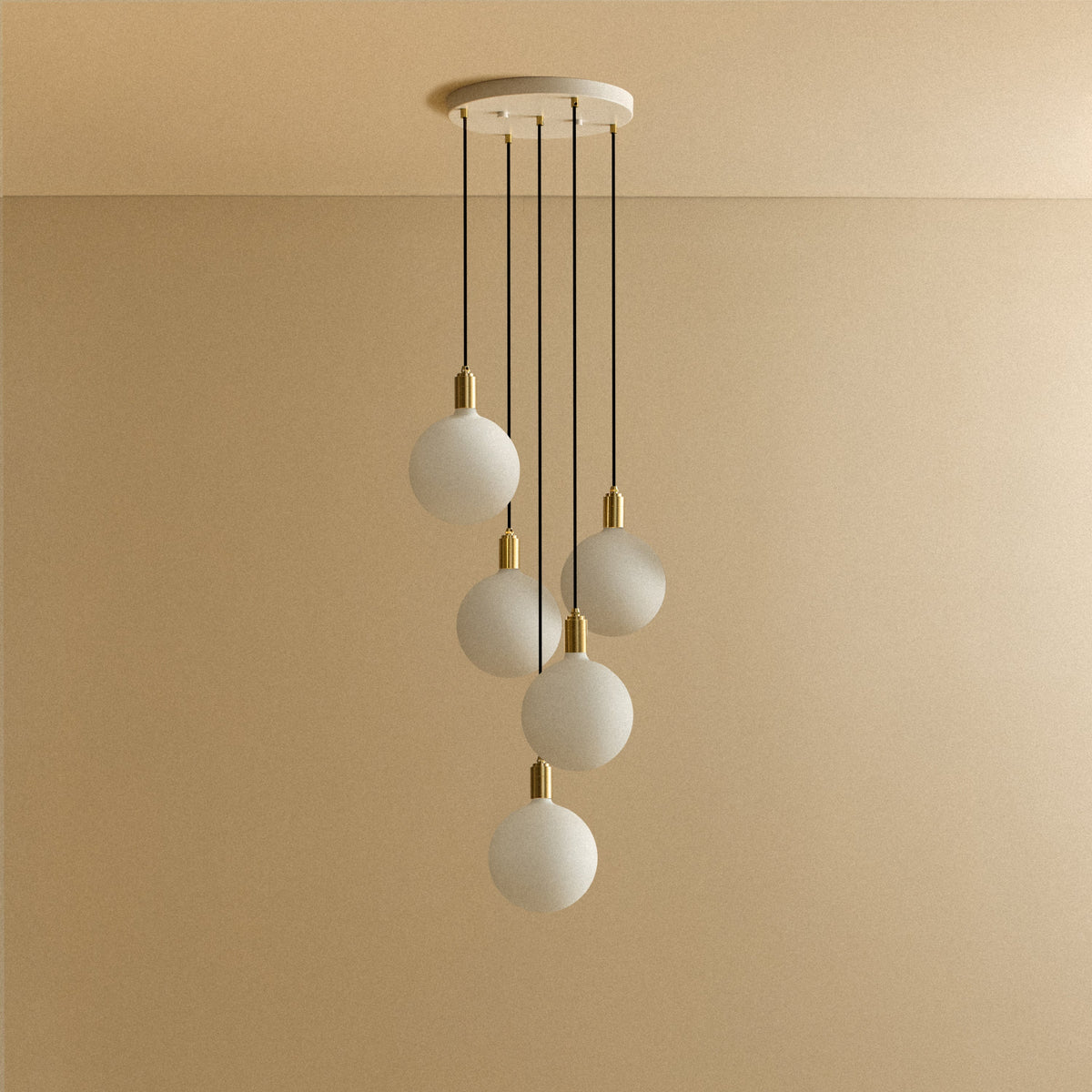 Five Pendant in Brass + Sphere V