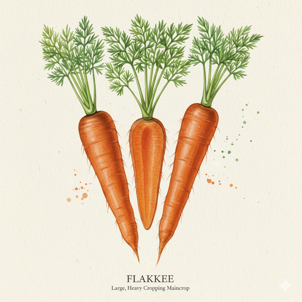 Carrot Seeds - Flakkee (Flak) - Reliable, Large & Heavy Cropping (700 Seeds)