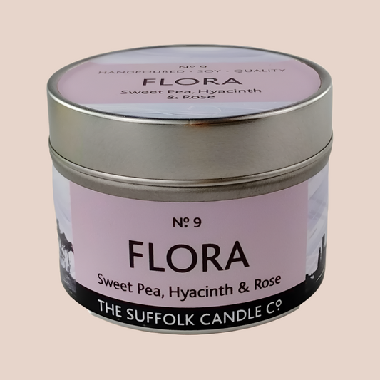 FLORA - Sweet Pea, Hyacinth and Rose - handmade soy candle - 100g