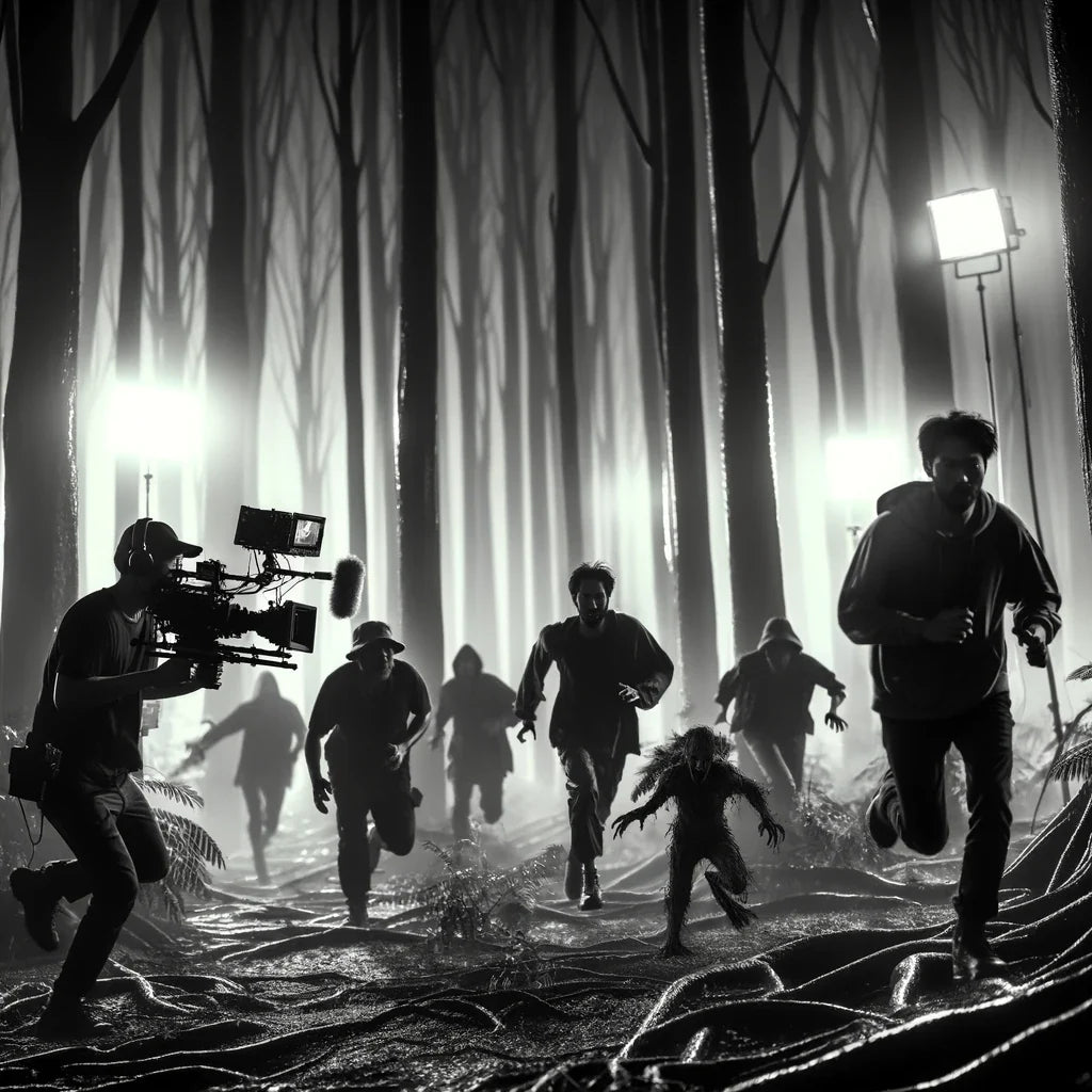 Forest Chase Horror Canvas