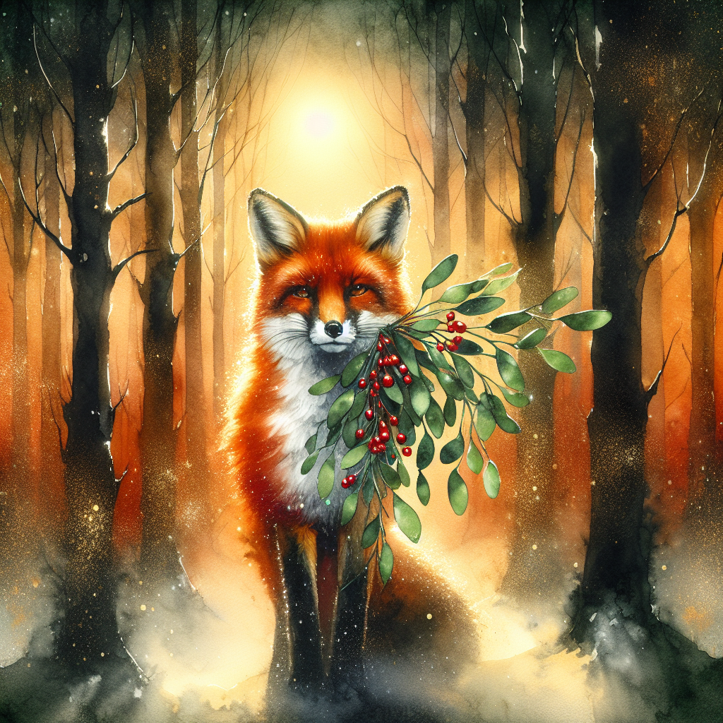 Frolicking Fox Festive Canvas