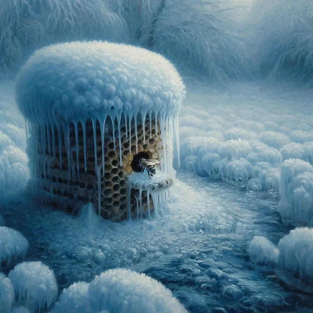 Frozen Hive Bee Canvas