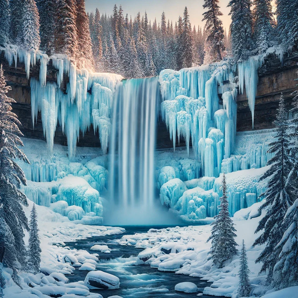 Frozen Waterfall Canvas