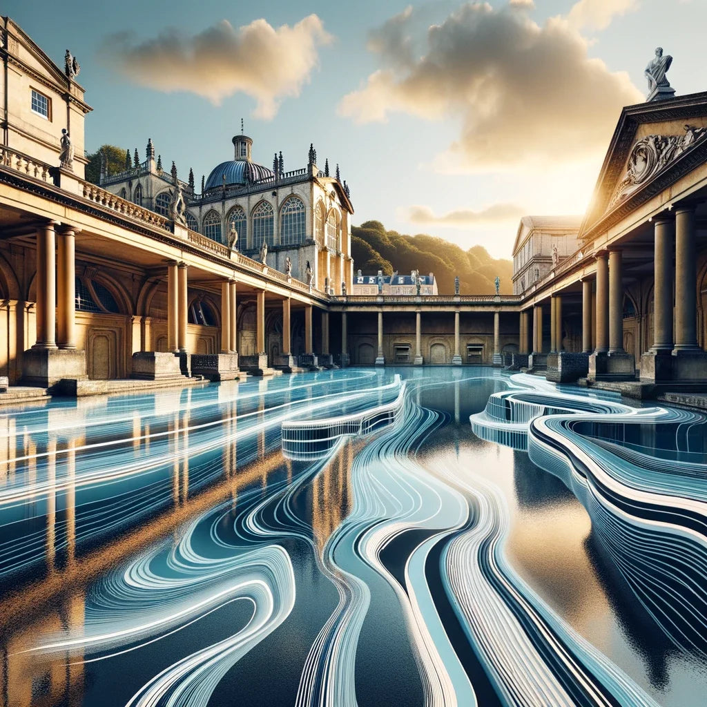 Futuristic Roman Baths Canvas