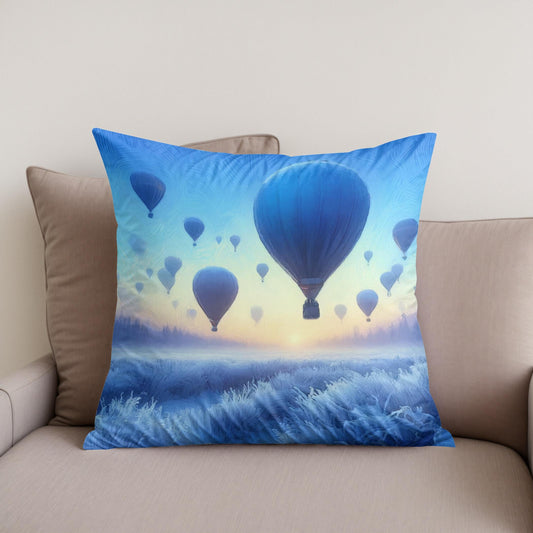 Frostbound Ascendancy Cotton Cushion
