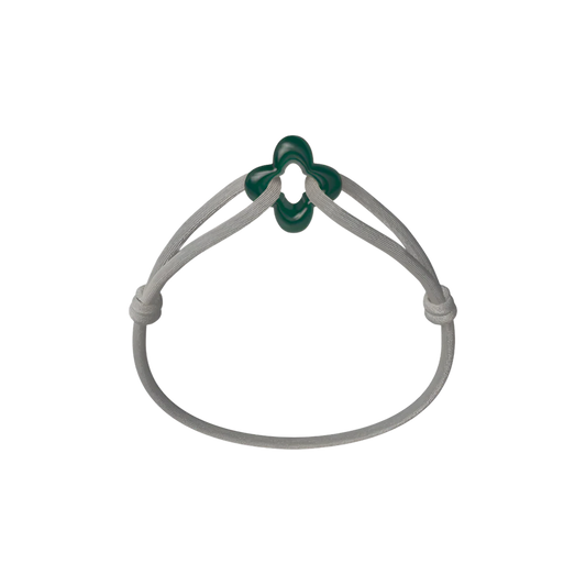 Green Clover Cord Bracelet