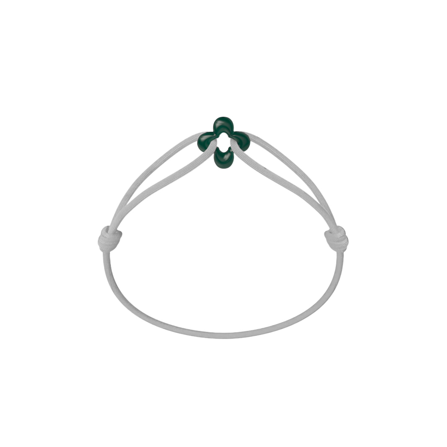 Mini Green Clover Cord Bracelet