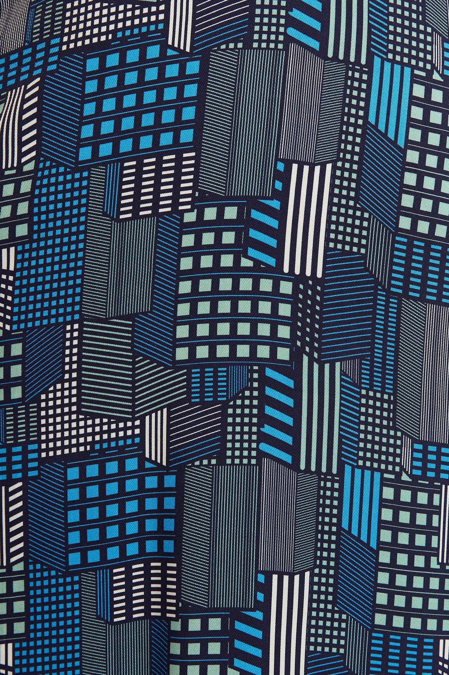 Melly Geo City Print Mini Shirt Dress