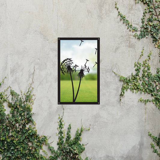 Dandelion in the Wind, SunCatcher Garden Mirror Rectangular Design