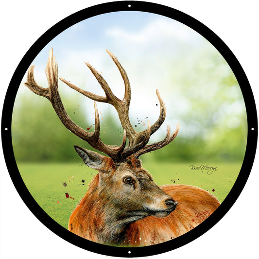SunCatcher Garden Mirror Sutherland, the Highland Stag, Illustrations by Bree Merryn