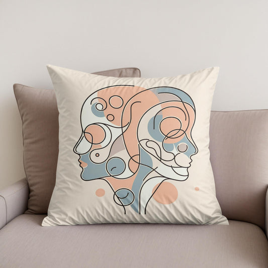Faces in Harmony Cotton Cushion