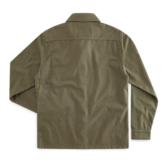 Granby twill overshirt in Military Green