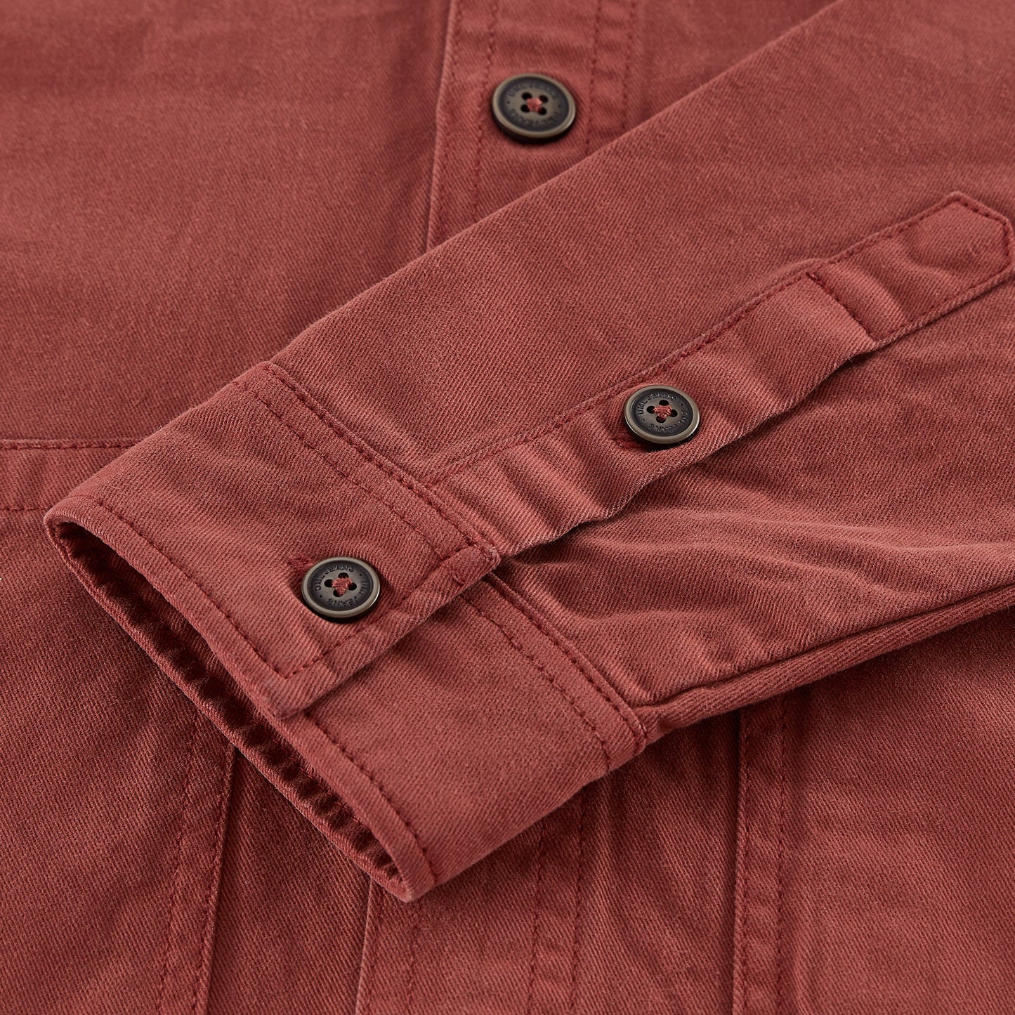 Granby twill overshirt in Rust