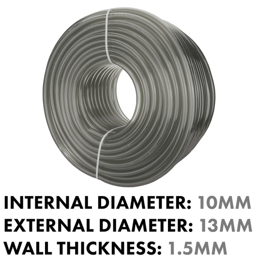 Grey Semi-Transparent PVC Pipe 10mm*13mm