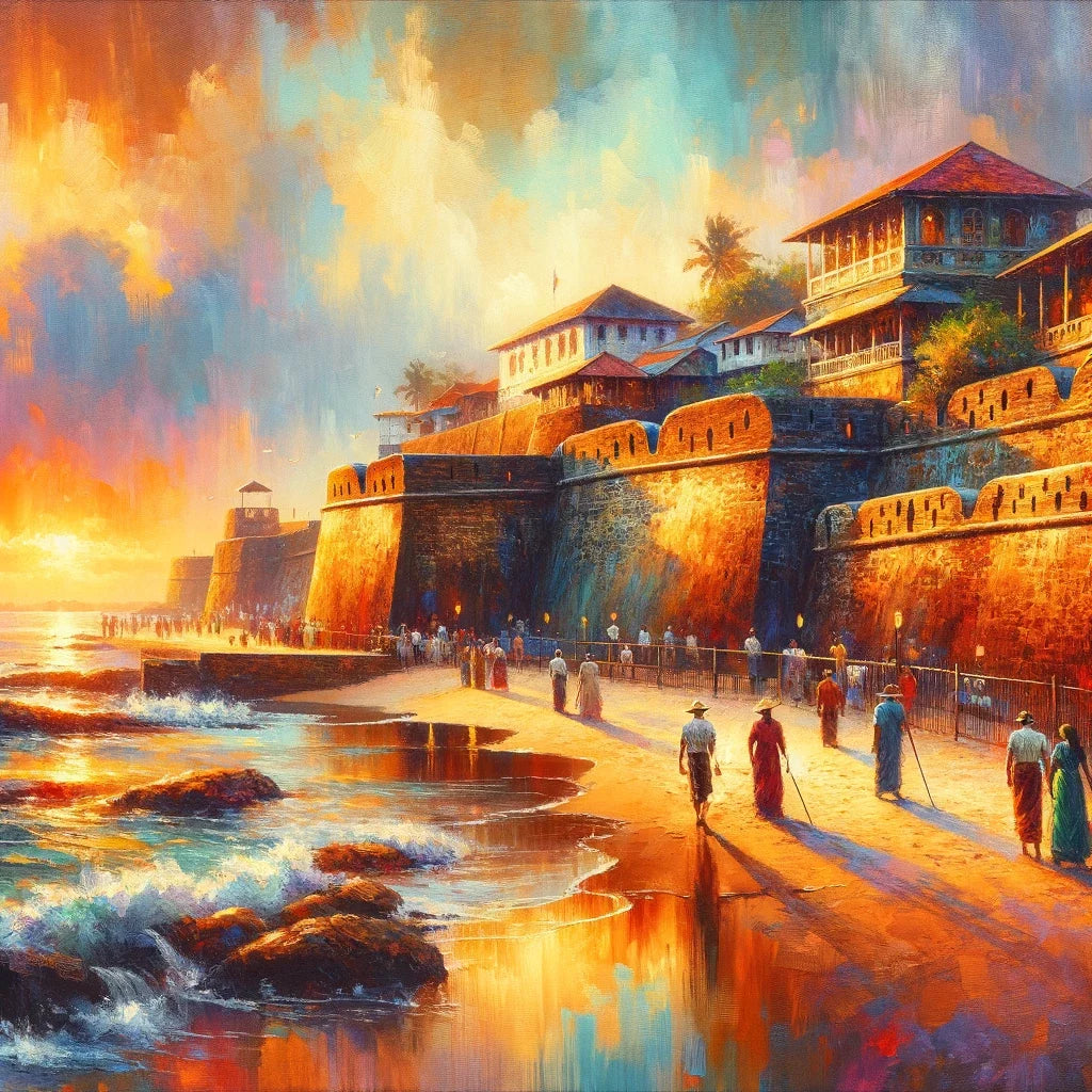 Galle Fort Sunset Canvas