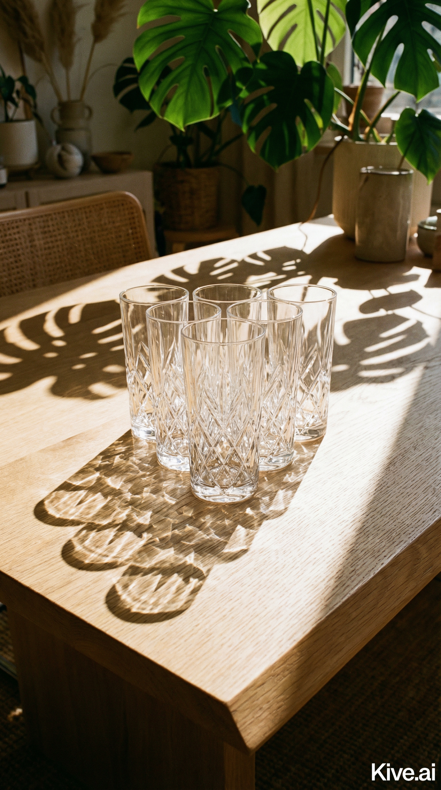 Flamenco Crystalite Full Cut Highball Glasses - 350ml - Set of 6