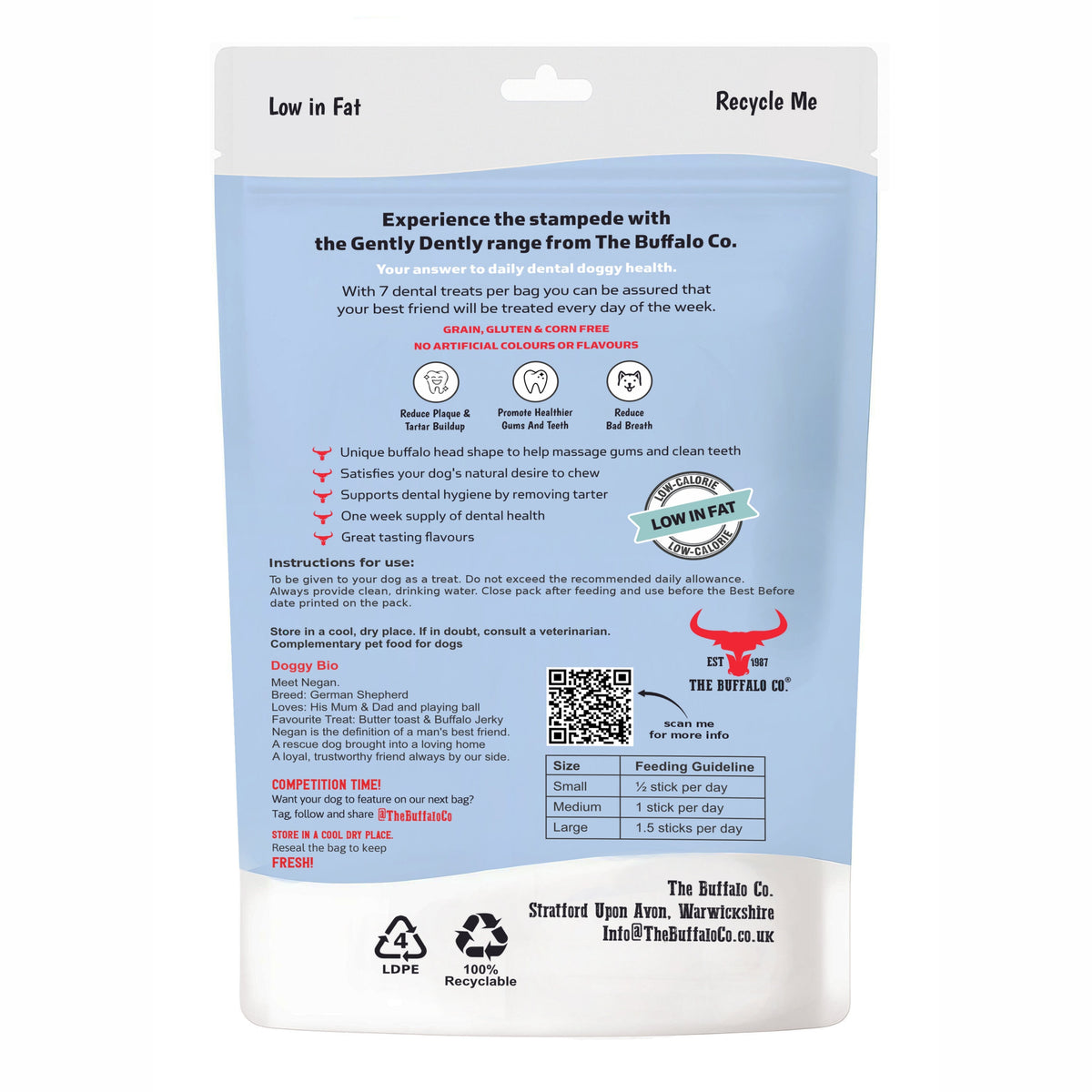 Gently Dently- Salmon Dental Treats for Dogs 175g