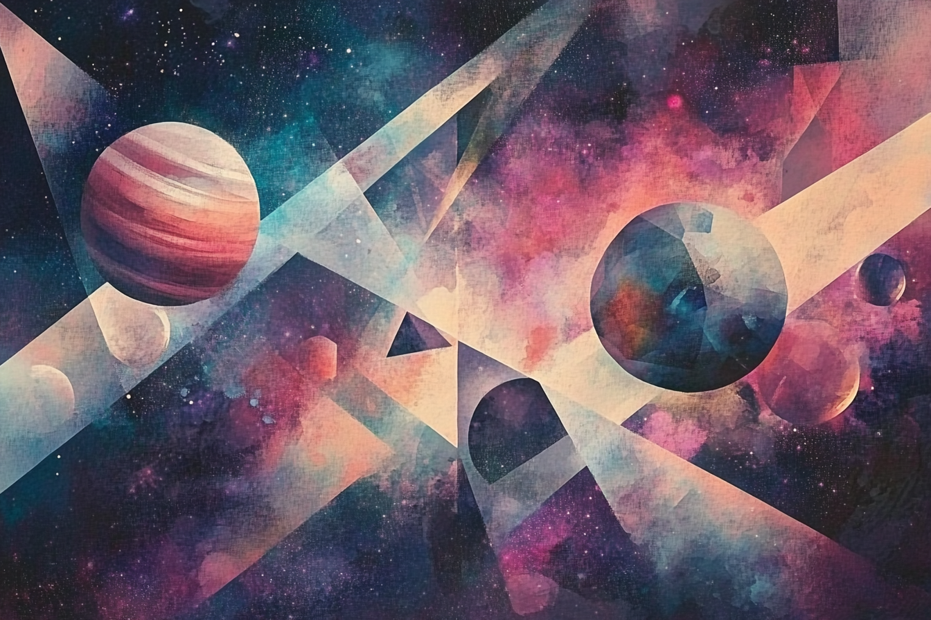 Geometric Cosmos Harmony Canvas