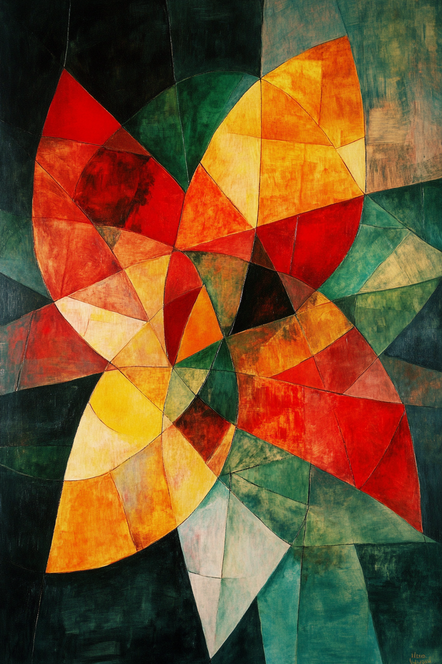 Geometric Flora Canvas
