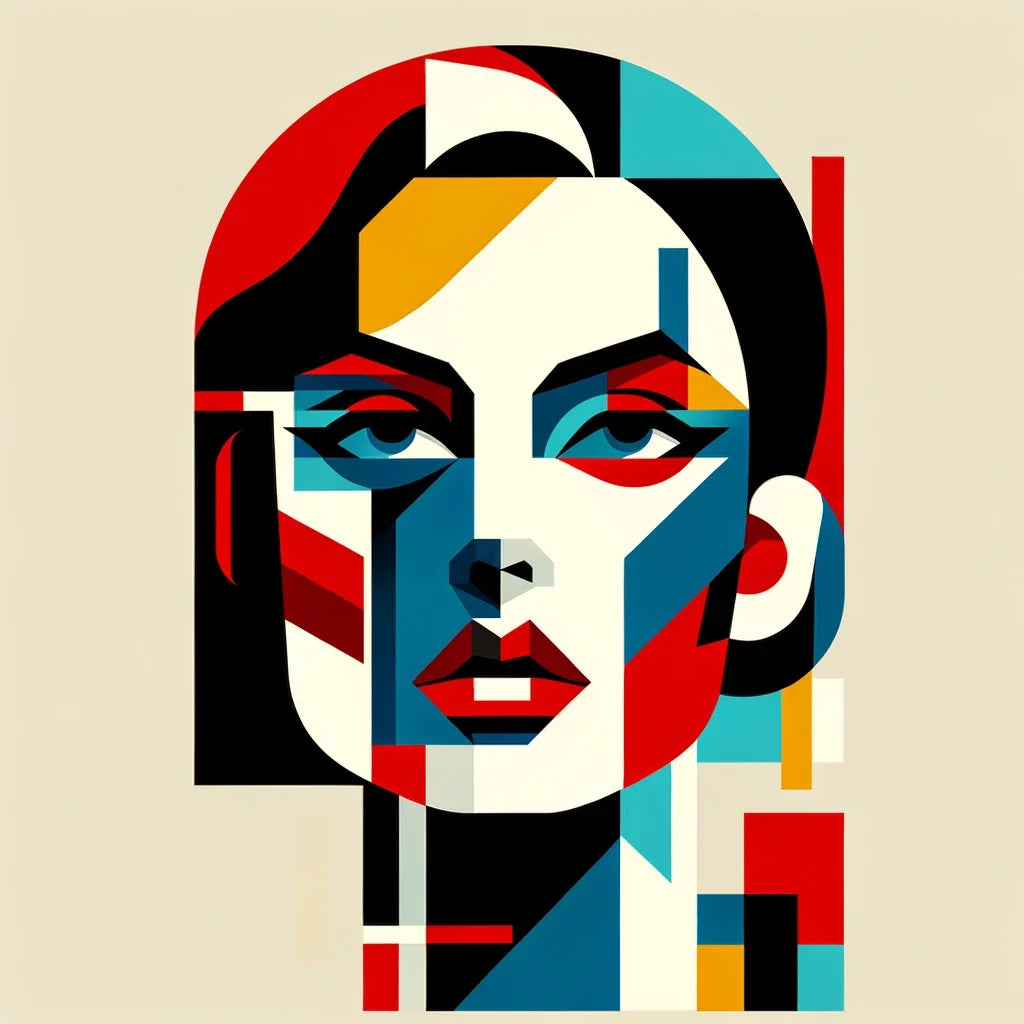 Geometric Lady Canvas