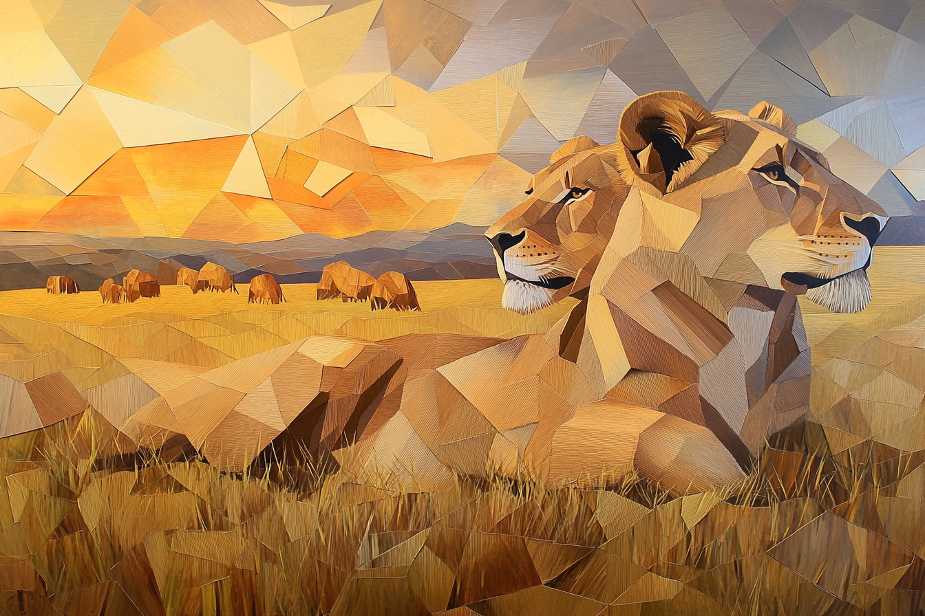 Geometric Lions Blanket