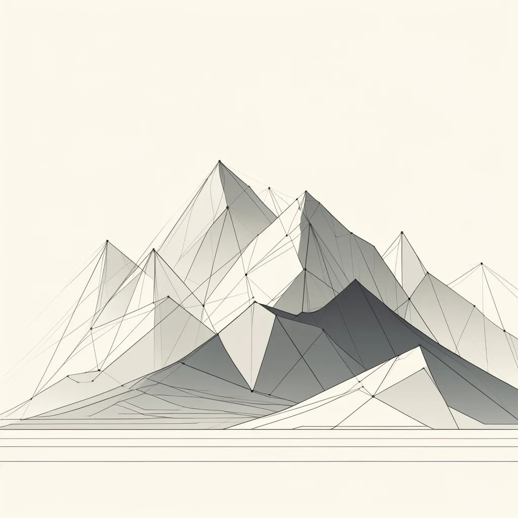 Geometric Peaks Canvas