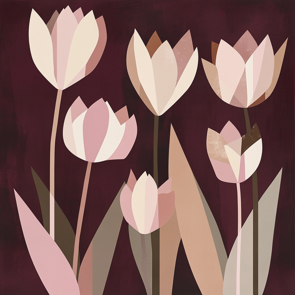 Geometric Tulip Cotton Cushion