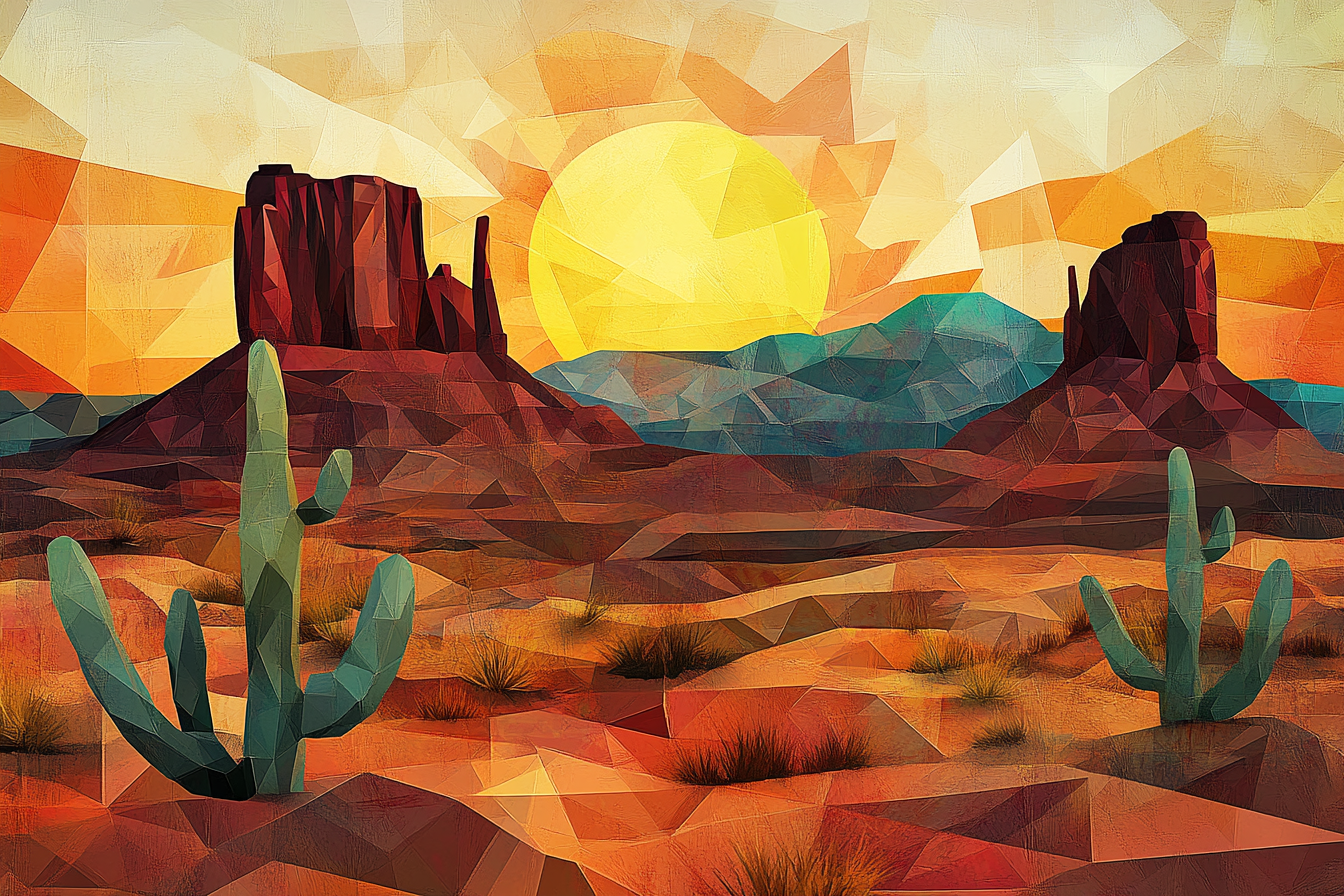 Geometric Wild West Canvas