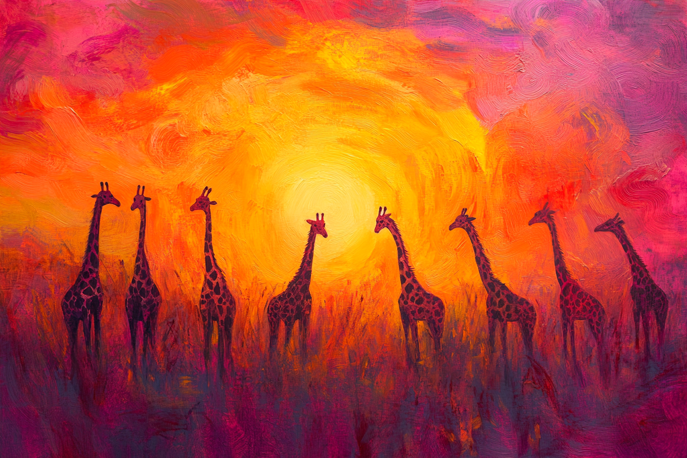 Giraffe Reverie Canvas