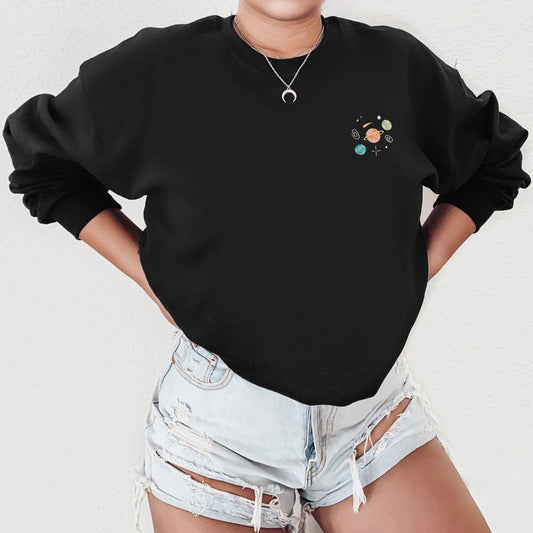 Planets Embroidered Sweatshirt (Unisex)