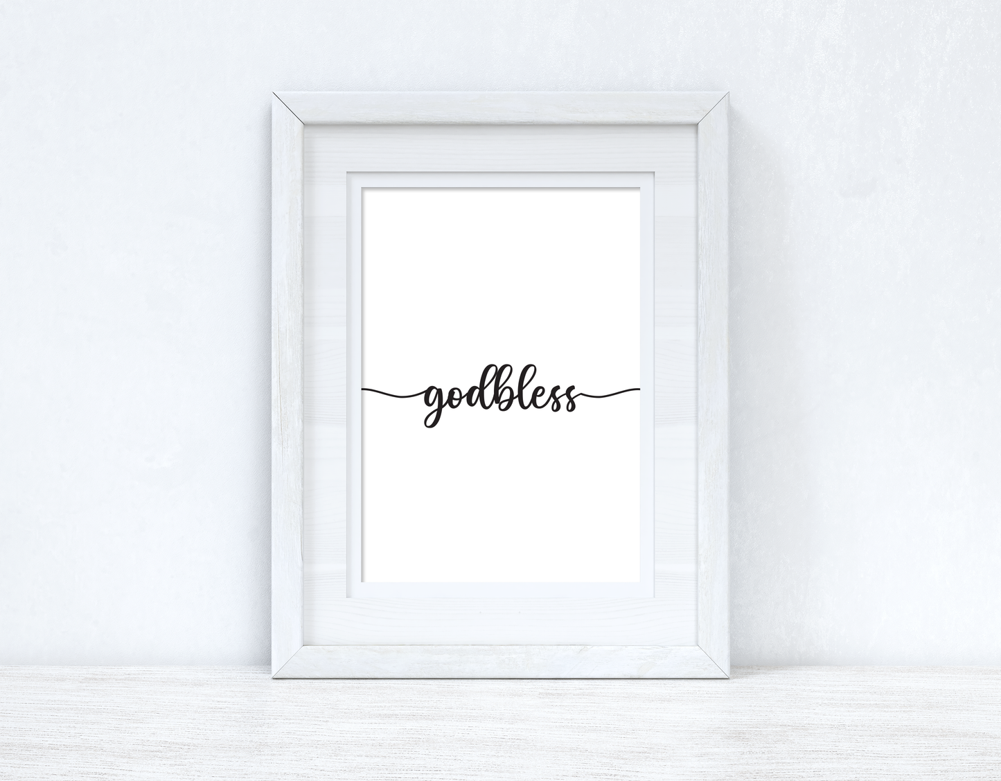 Godbless God Bless Line Bedroom Room Wall Decor Print