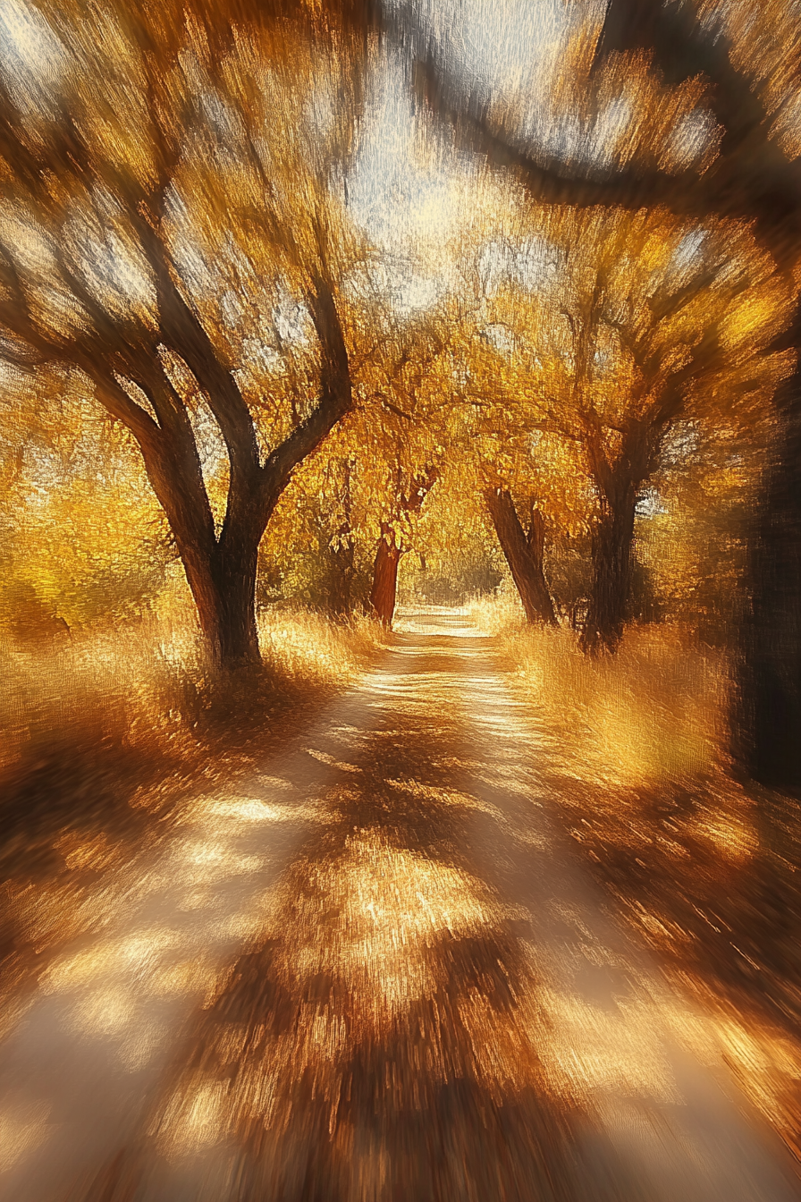 Golden Autumn Whirl Canvas