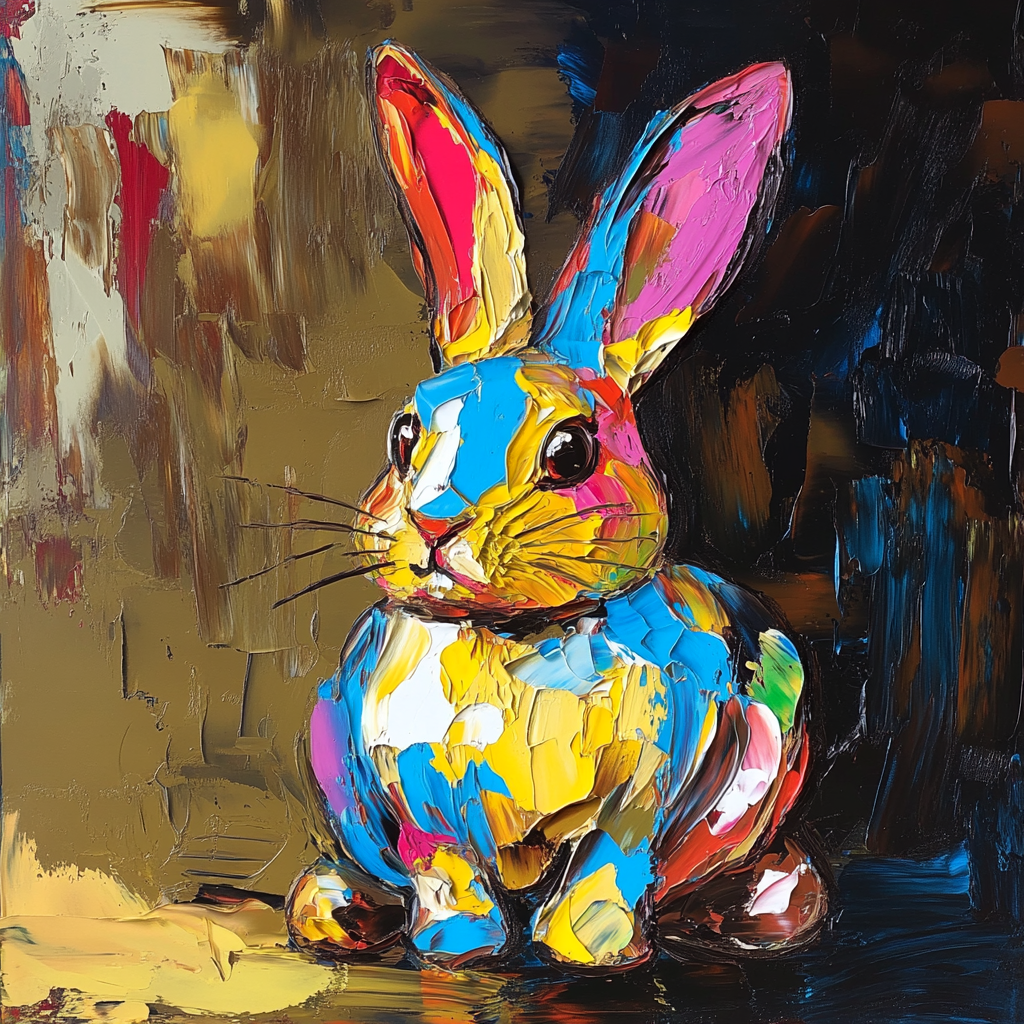 Golden Bunny Canvas