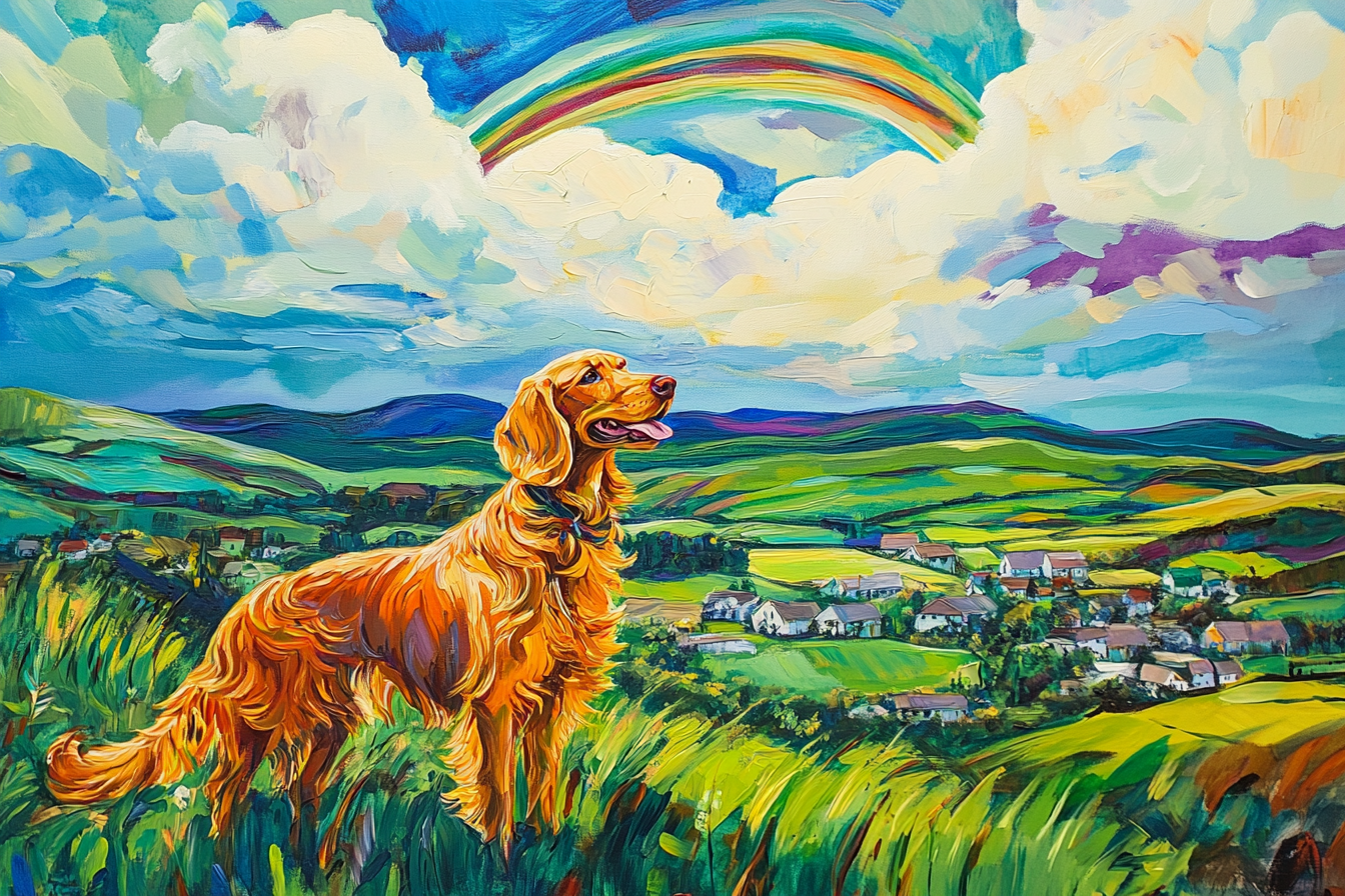 Golden Retriever's Paradise Canvas