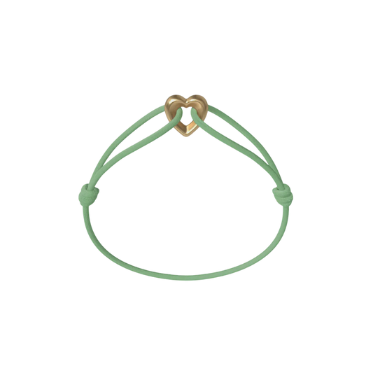 Golden Heart Cord Bracelet