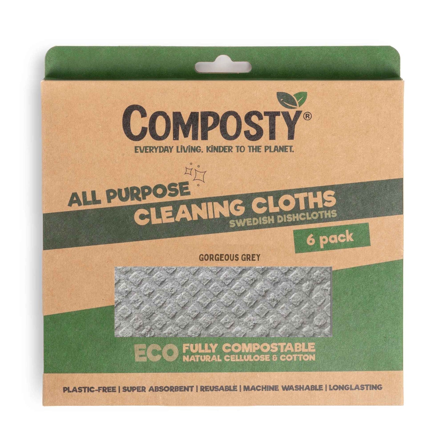 All-Purpose Eco Cloths (Swedish Dishcloths) | 6 Pack