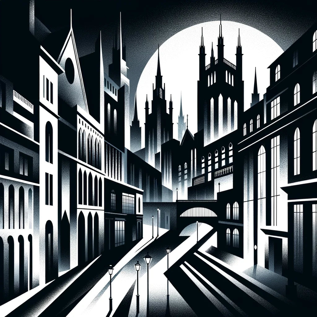 Gothic Nightscape Canvas