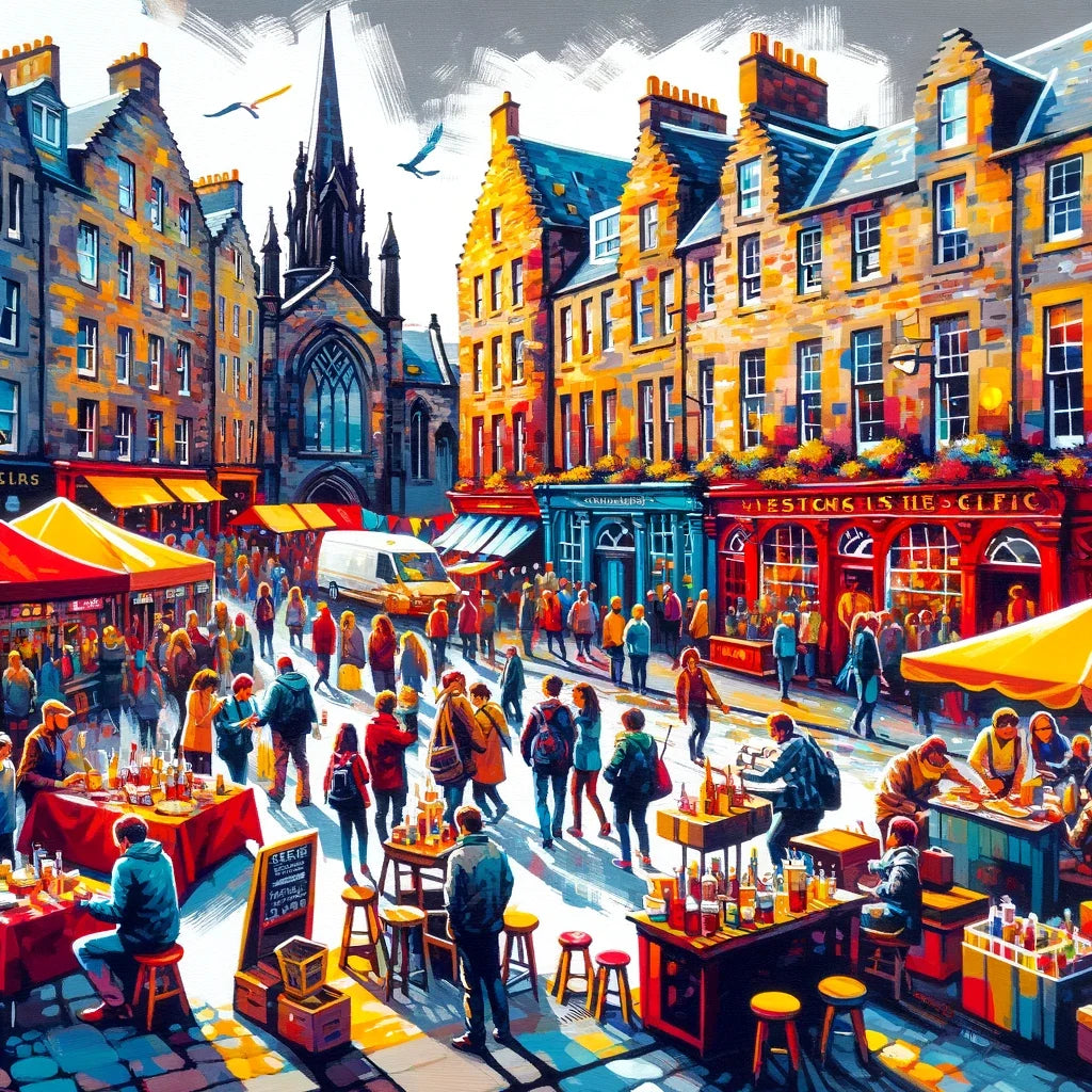 Edinburgh Grassmarket Vibrance Canvas