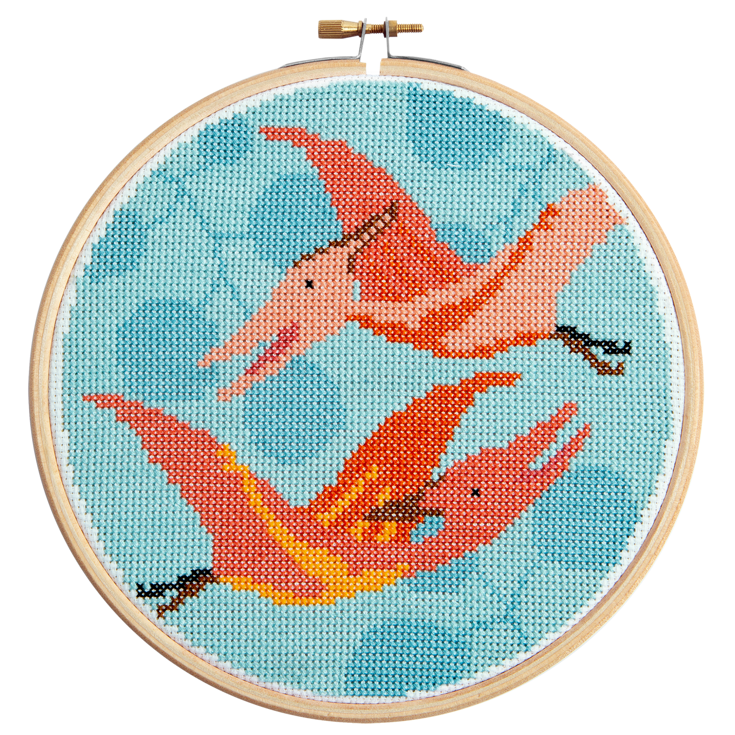 'Pterodactyl' Dinosaur Cross Stitch Kit for Beginners